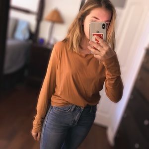 Tan Wolford Long Sleeve Top 🌙